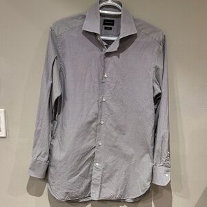 Ermenegildo Zegna Trofeo Men's Black and White Checkered Dress Shirt